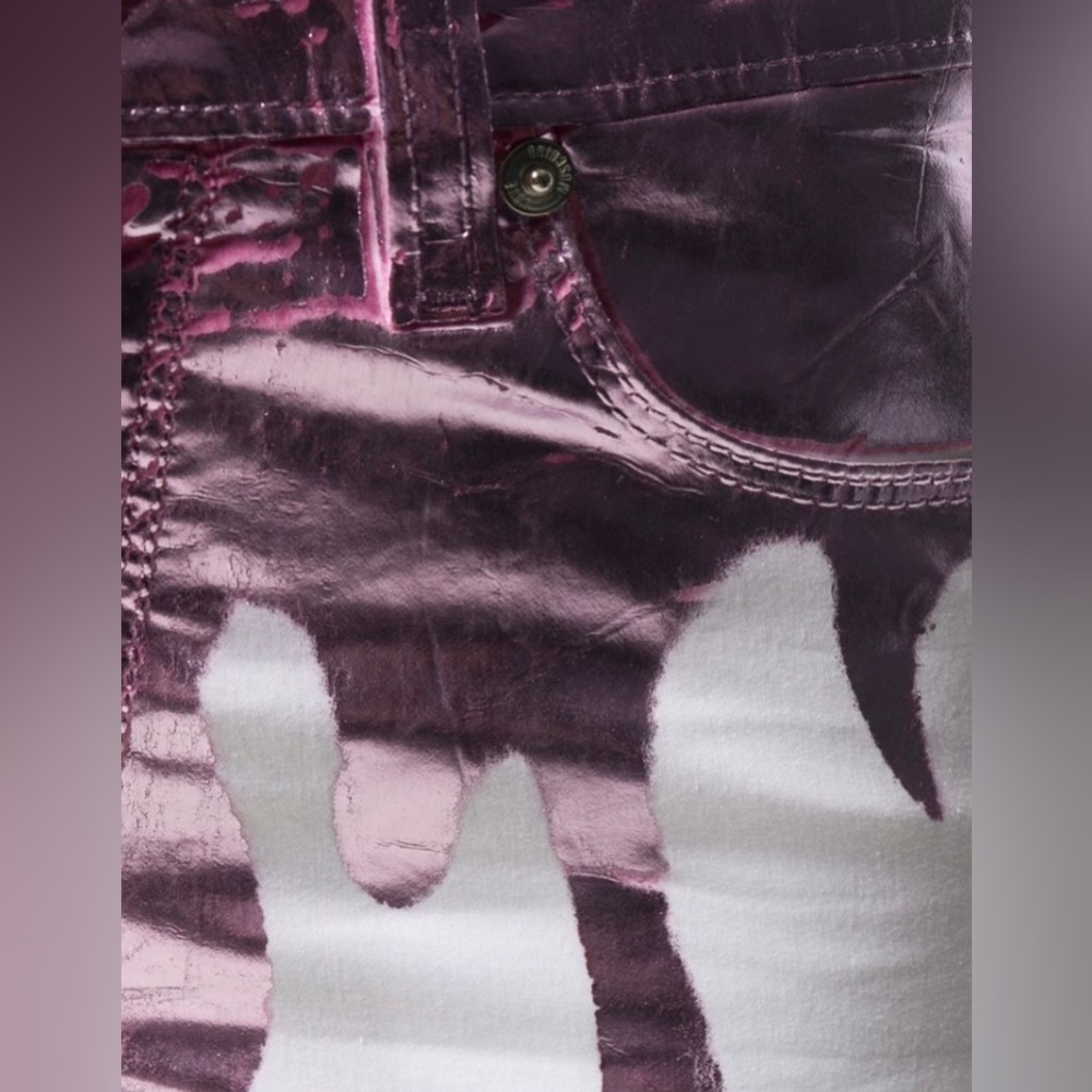 sold-out paint splattered slim-fit jeans - Picture 3 of 3